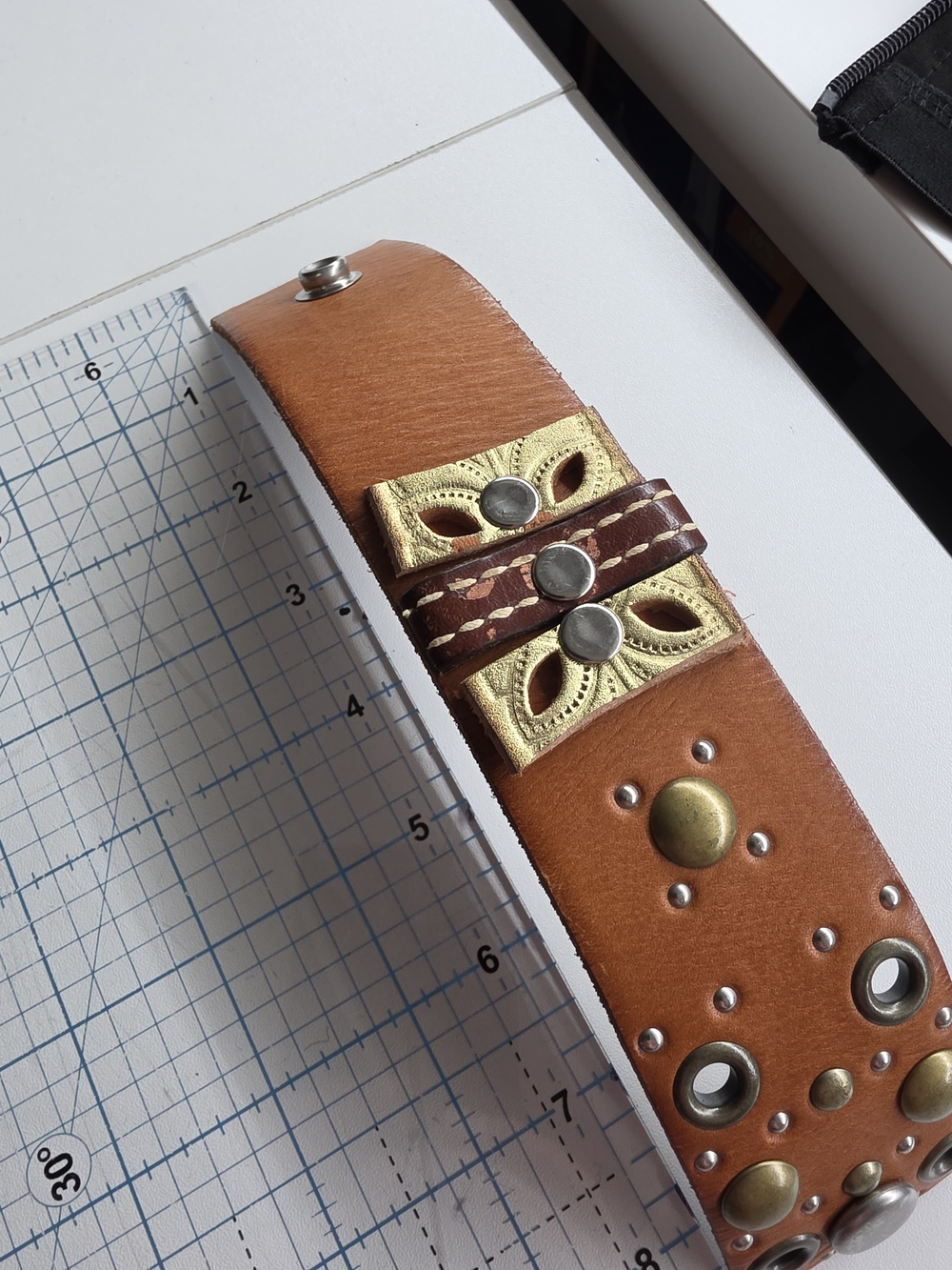 Up-cycled Leather Cuff Bracelet | Sustainable Holiday Gift | Approximately 9"